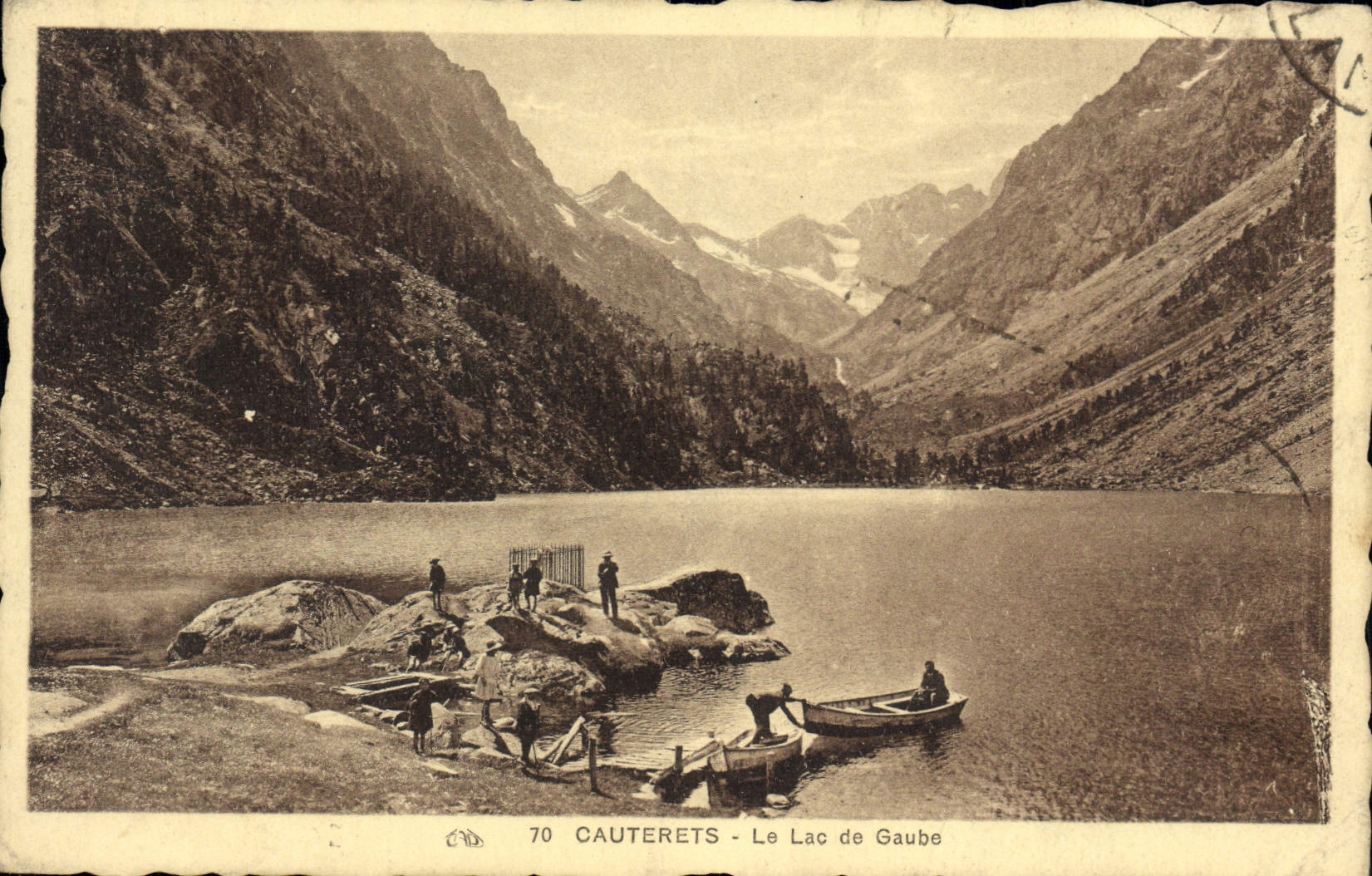 VINTAGE POSTCARD Cauterets the Lake De Gaube