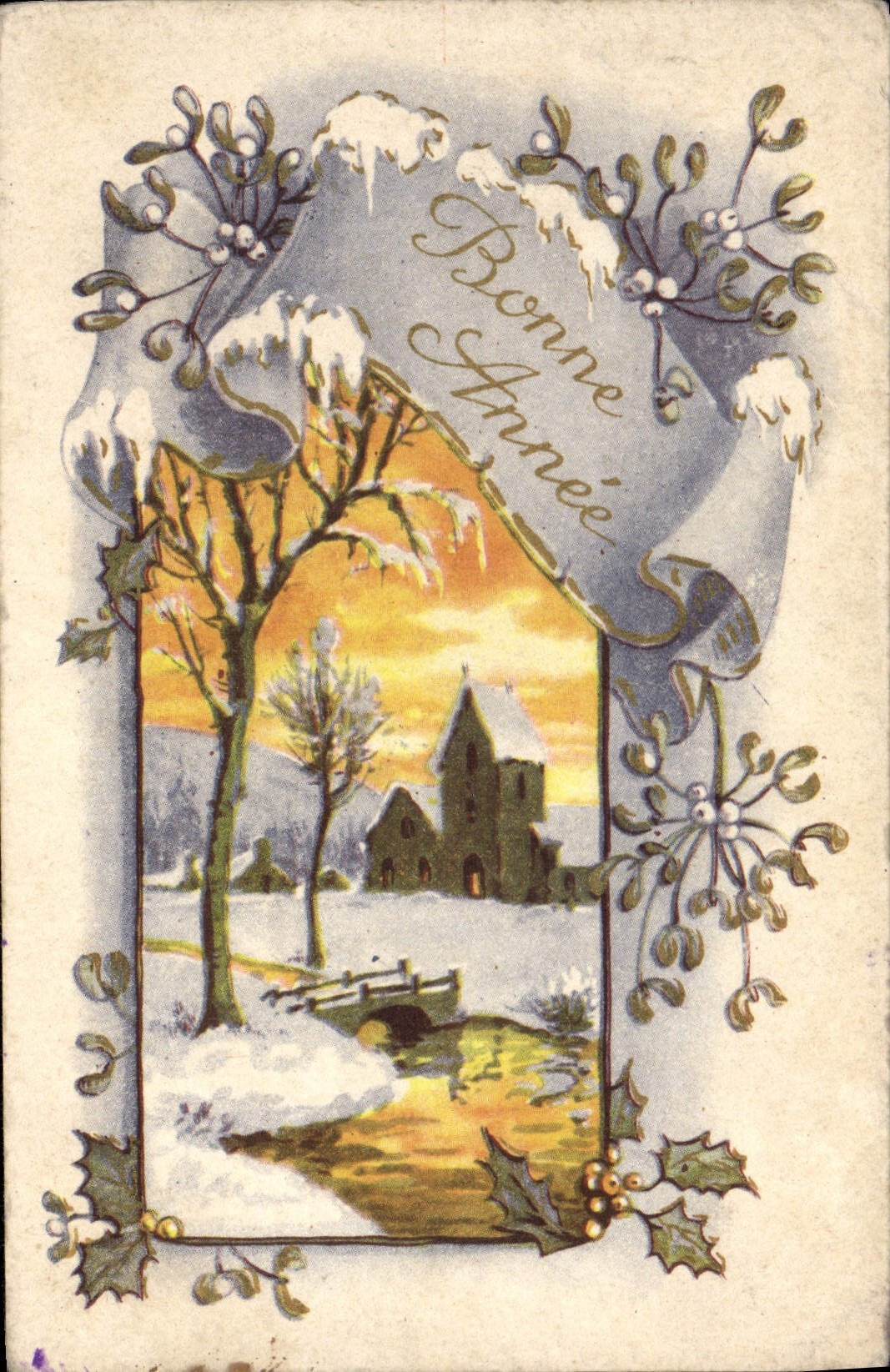 VINTAGE POSTCARD Good Fantaisie Celebrates