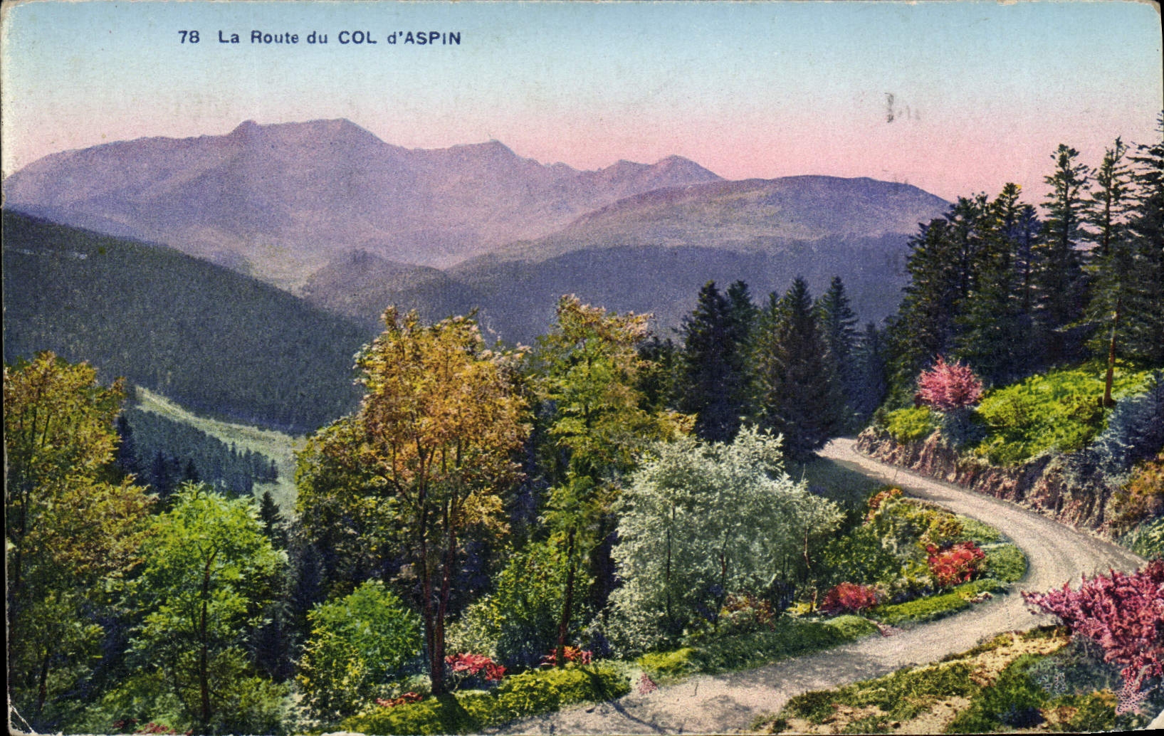 CPA La Route du col d'Aspin