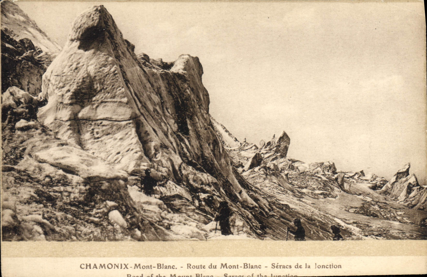 VINTAGE POSTCARD Chamonix Mont Blanc Road of Mont Blanc Seracs of the junction