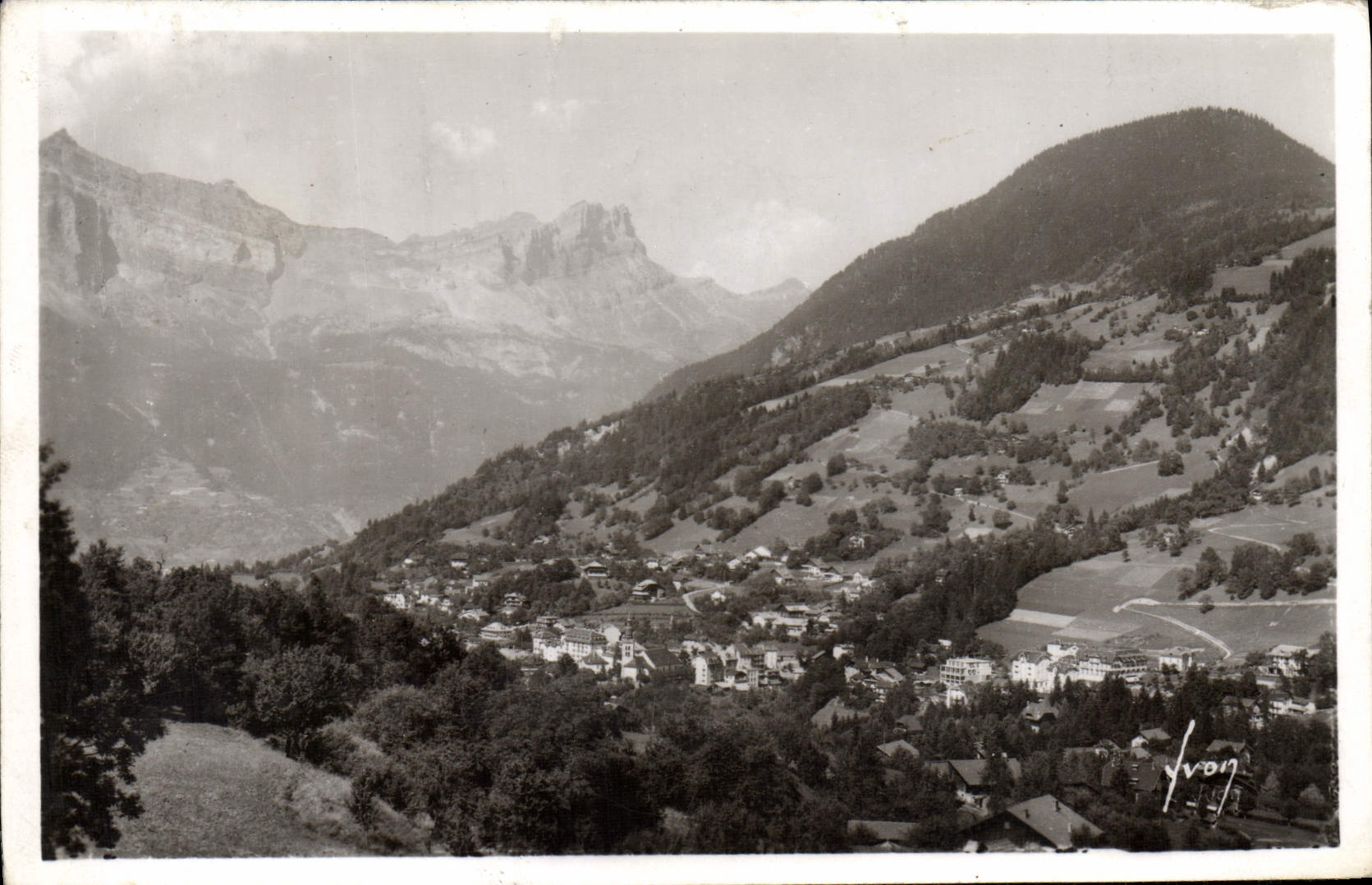 CPM Saint Gervais Les Bains Vue Generale et Plate Les Fiz et Tete Noire 