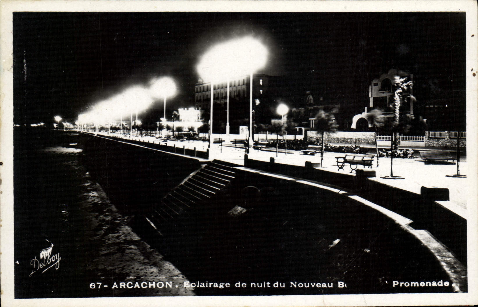CPM Arcachon Eclairage de Nuit 