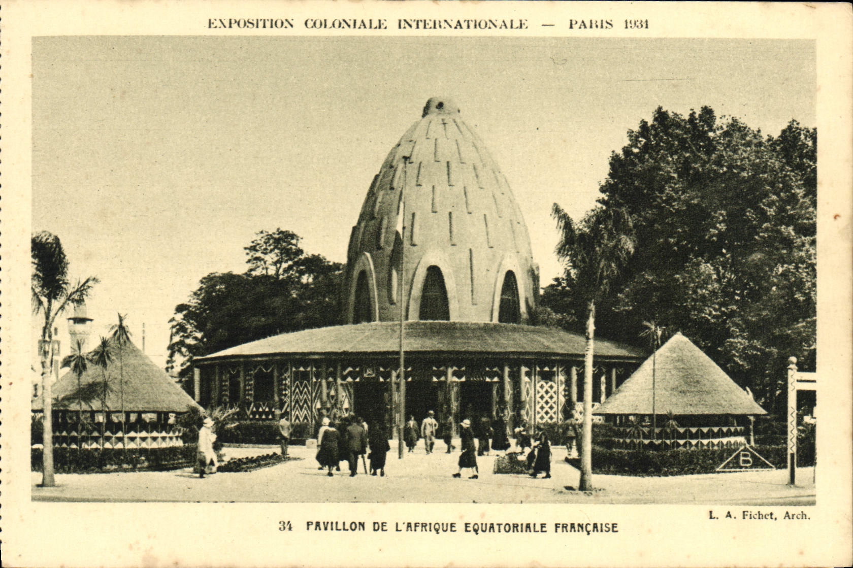 CPA Exposition Colonale Internationale Paris 1931 Pavillon de l'Afrique Equatoriale Francaise
