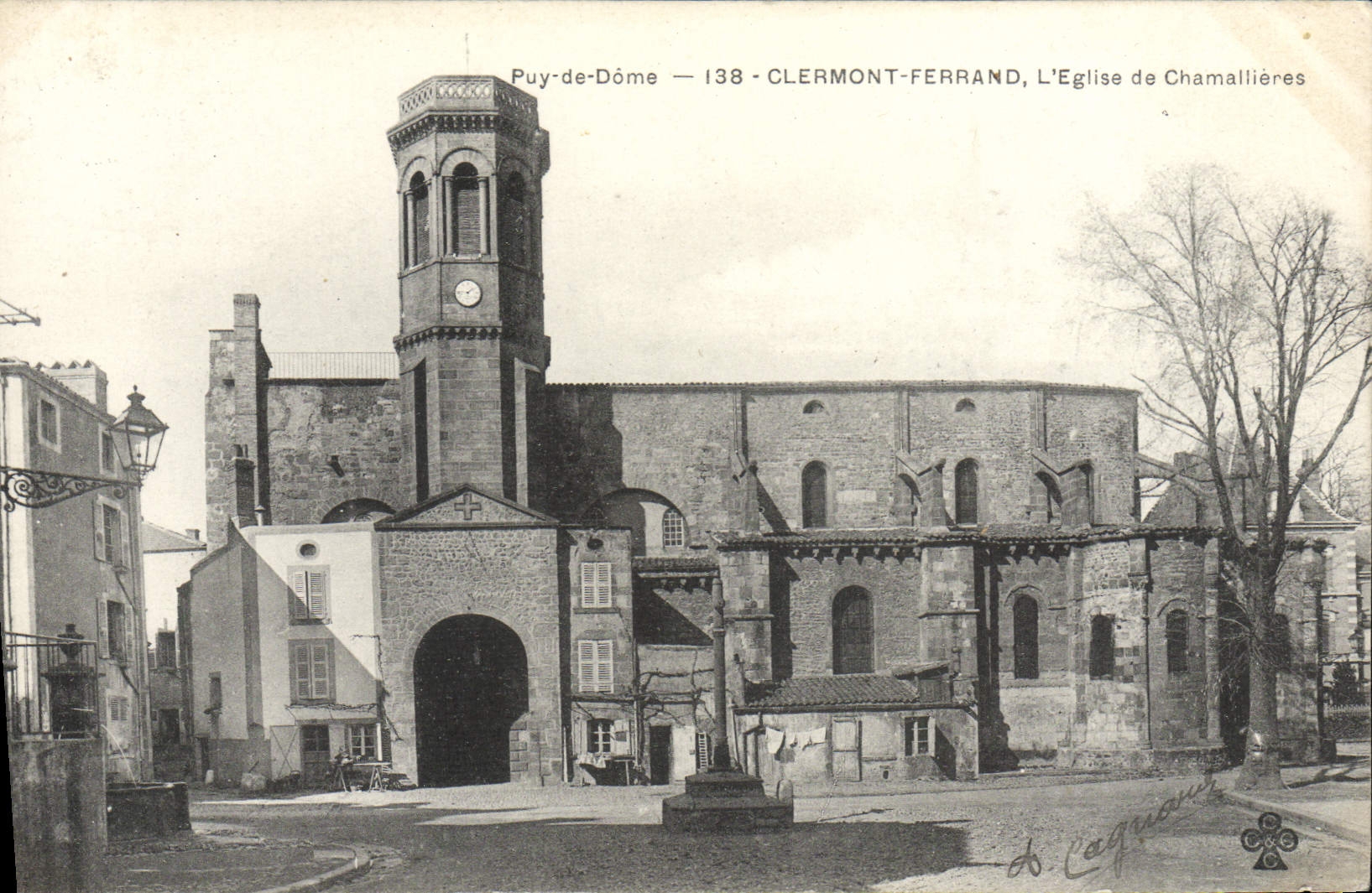 POSTAL Clarmont Ferrand de la VENDIMIA la iglesia De Chamallieres
