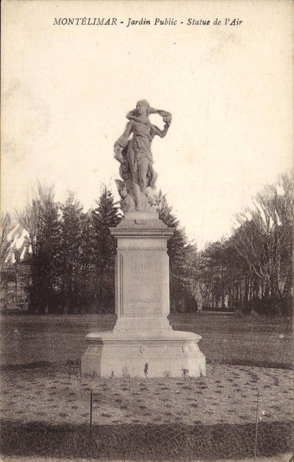 VINTAGE POSTCARD Montelimar Jardin Pubilc Rules of the Air