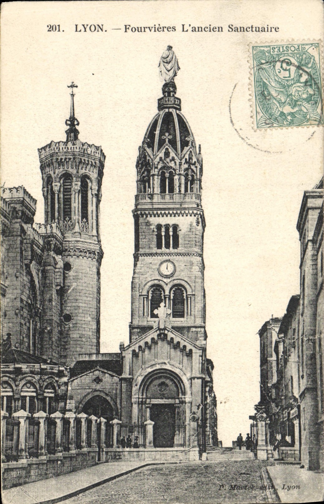 VINTAGE POSTCARD Lyon Fourvieres the Old Sanctuary