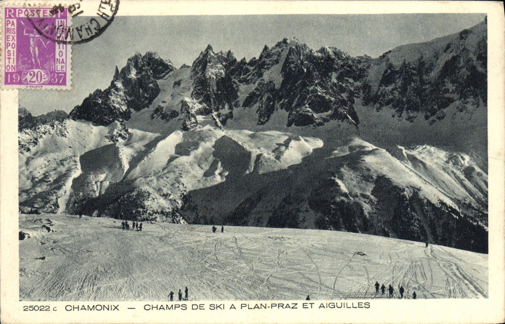 CPA Chamonix Champs De Ski A Plan Praz Et Aiguilles