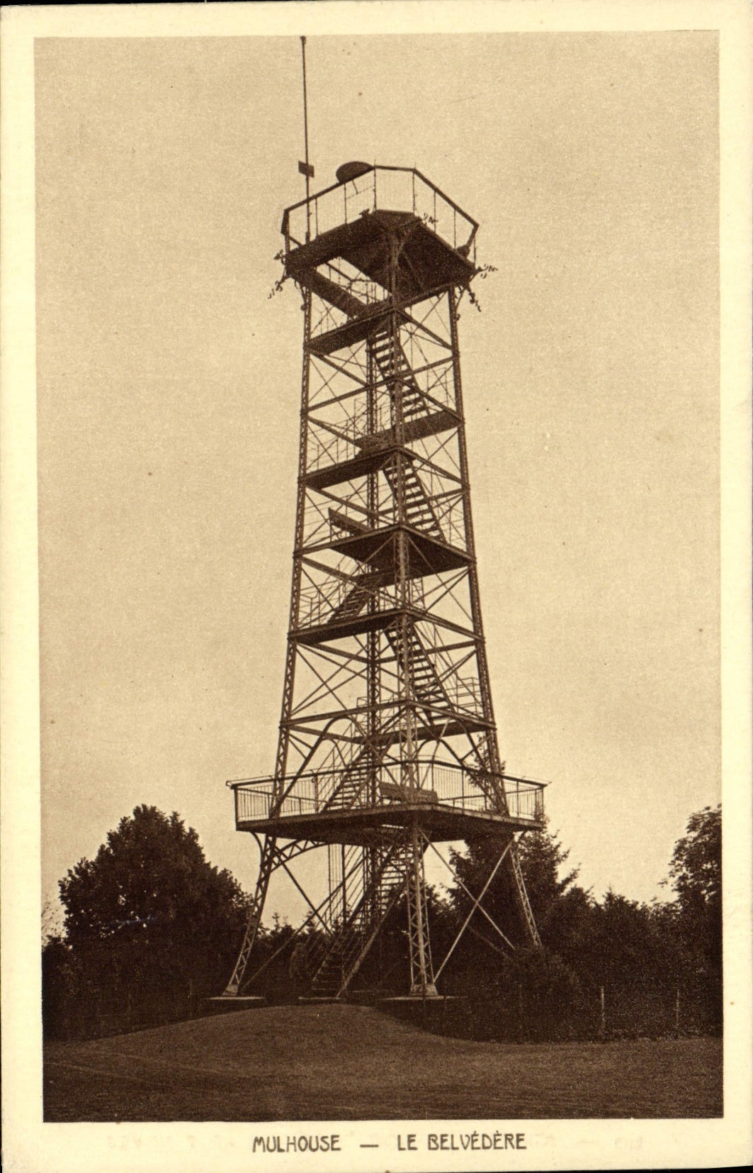 VINTAGE POSTCARD Mulhouse the View-point