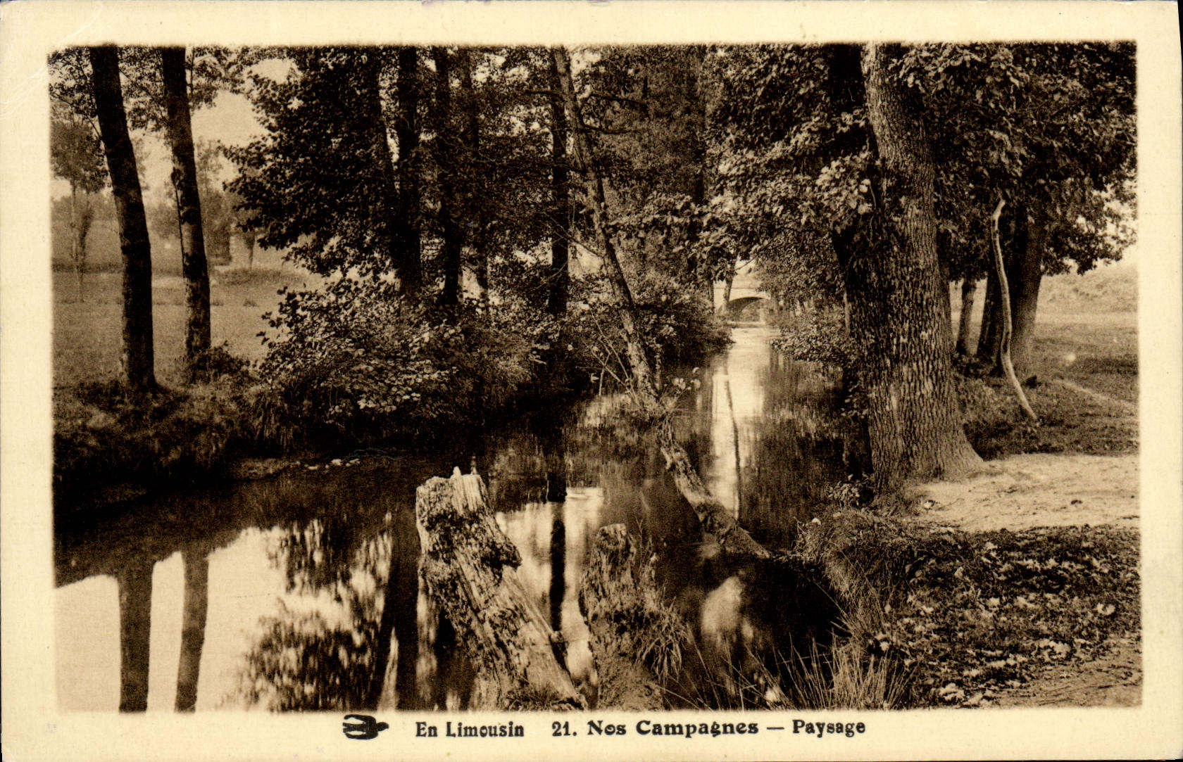 VINTAGE POSTCARD In the Limousin Born Campaigns Landscape