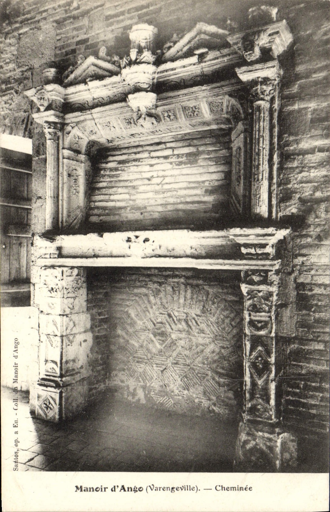 VINTAGE POSTCARD Manor D' Ango Varengeville Chimney