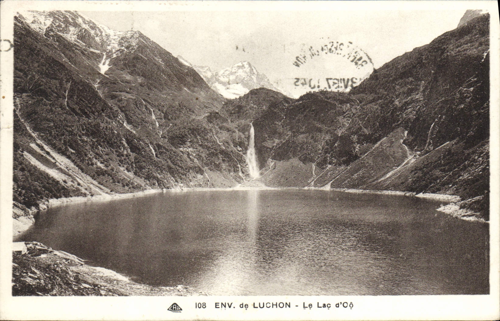 VINTAGE POSTCARD Surroundings of Luchon the Lake Oo
