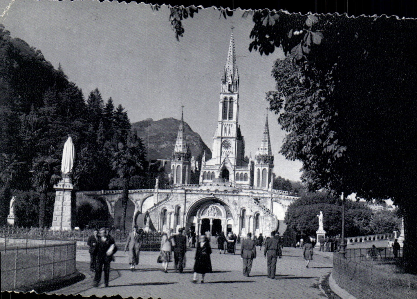 POSTAL de la VENDIMIA pesada la basílica y el cuadrado