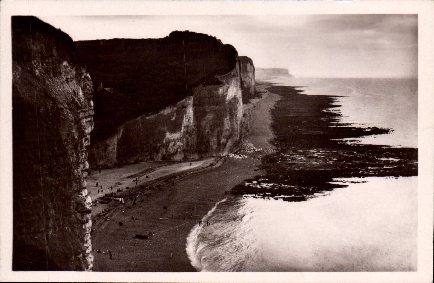 MODERN CARD St Pierre in Port the Beach and Cliffs of Downstream