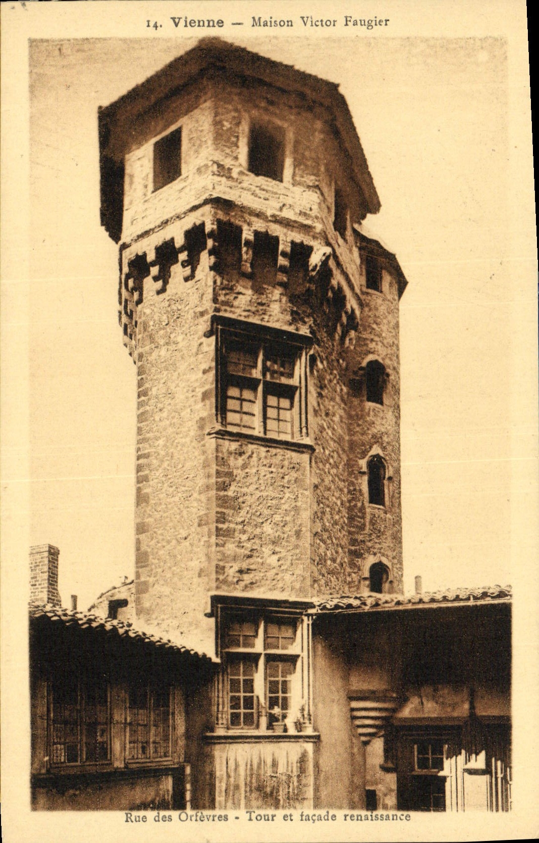 CPA Vienne Maison Victor Faugier Rue des orfevres Tour et facade Renaissance