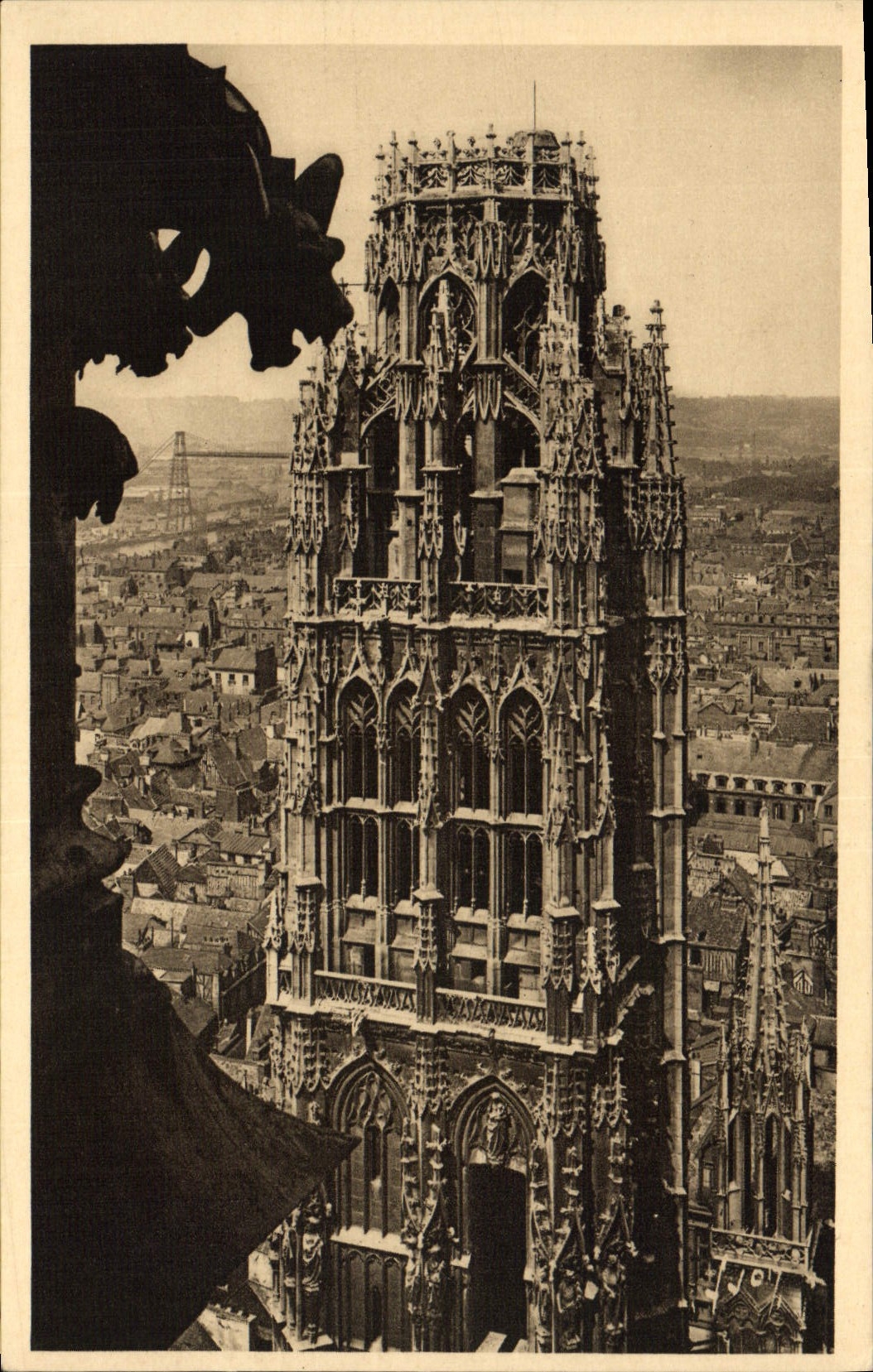 VINTAGE POSTCARD Rouen the Tower of Butter