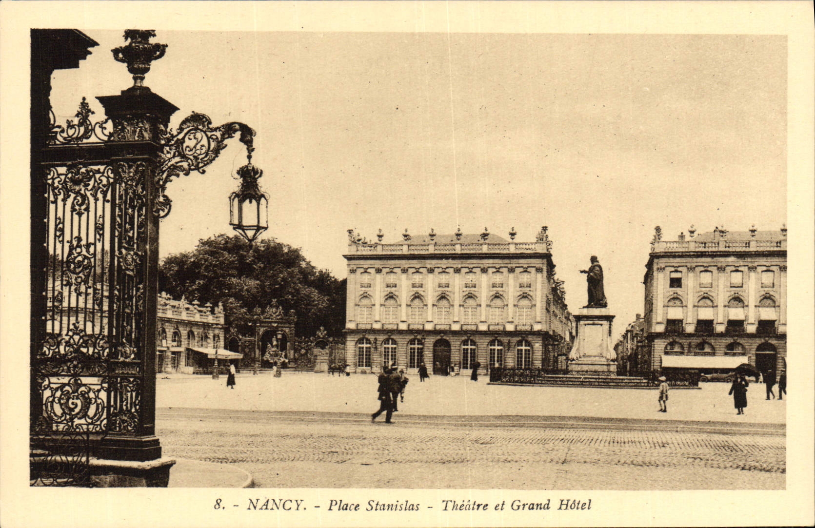 CPA Nancy Place Stanislas Theatre Et Grand Hotel