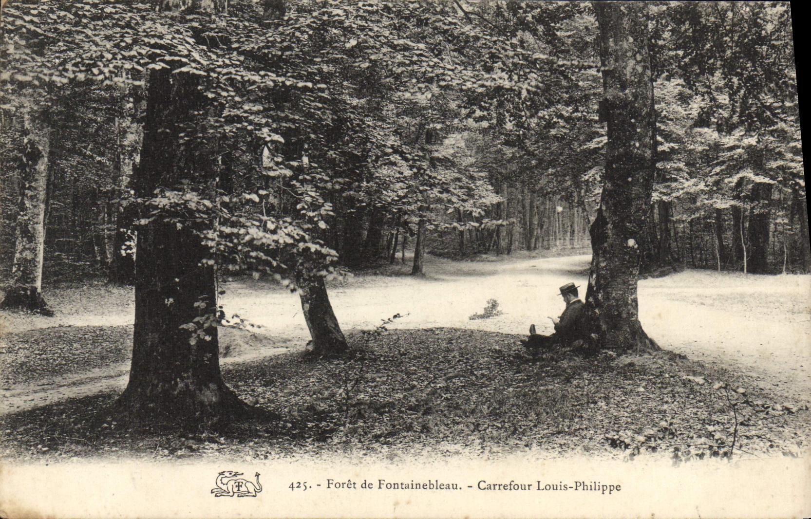 VINTAGE POSTCARD Drill De Fontainebleau Crossroads Louis Philippe