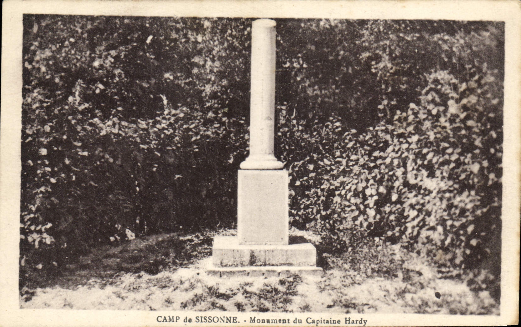 VINTAGE POSTCARD Camp of Sissonne Monument of the Hardy Captain