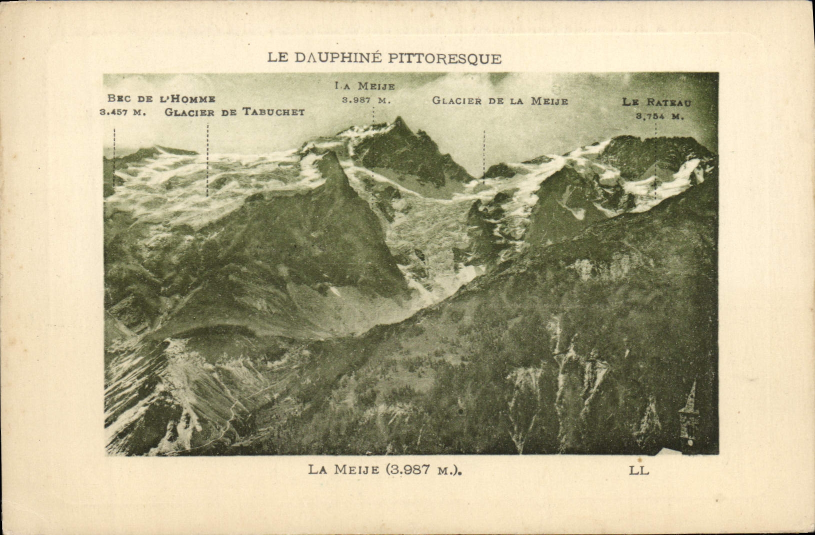 VINTAGE POSTCARD Dauphine Picturesque Meije