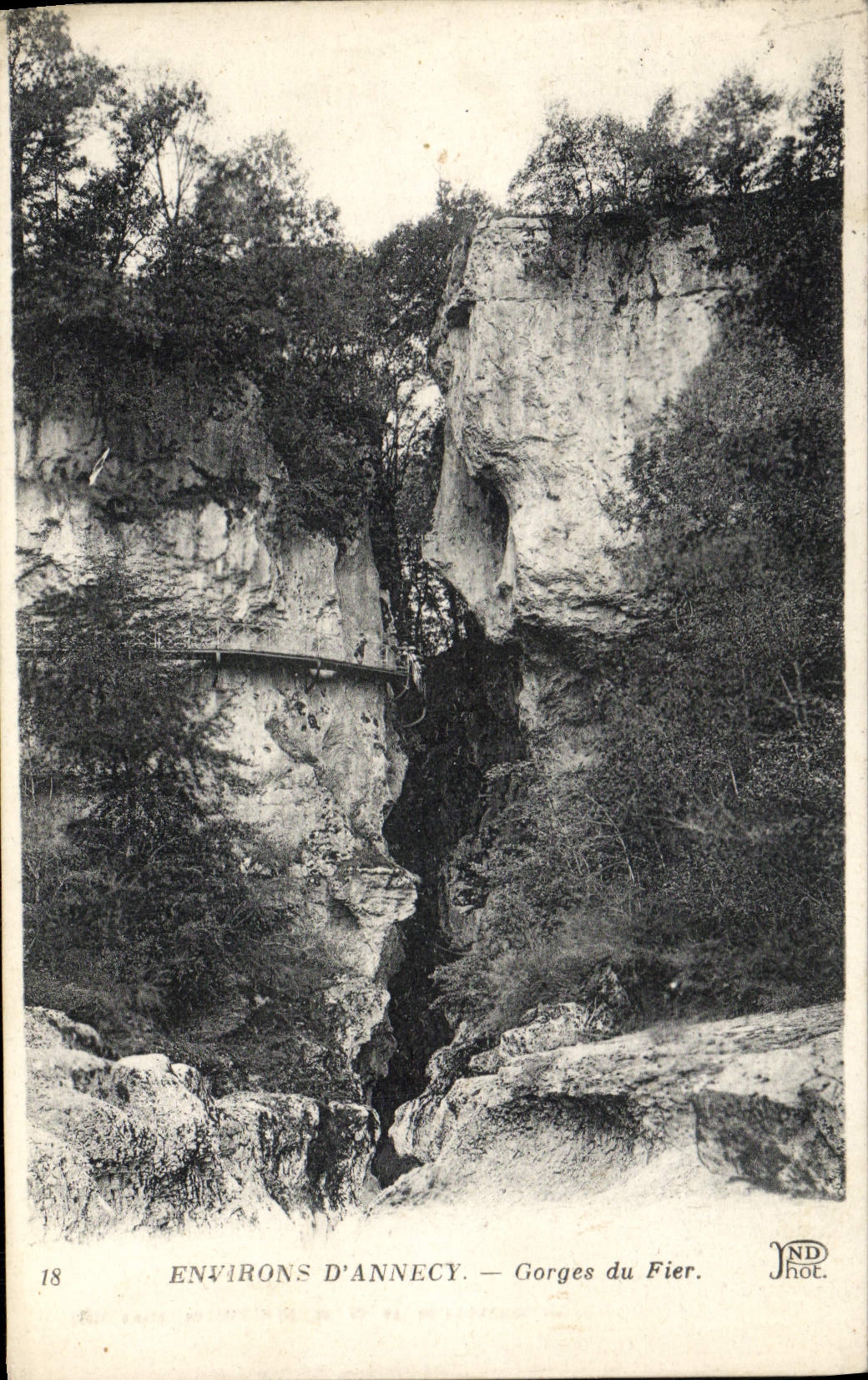 CPA Environs D'Annecy Gorges du Fier