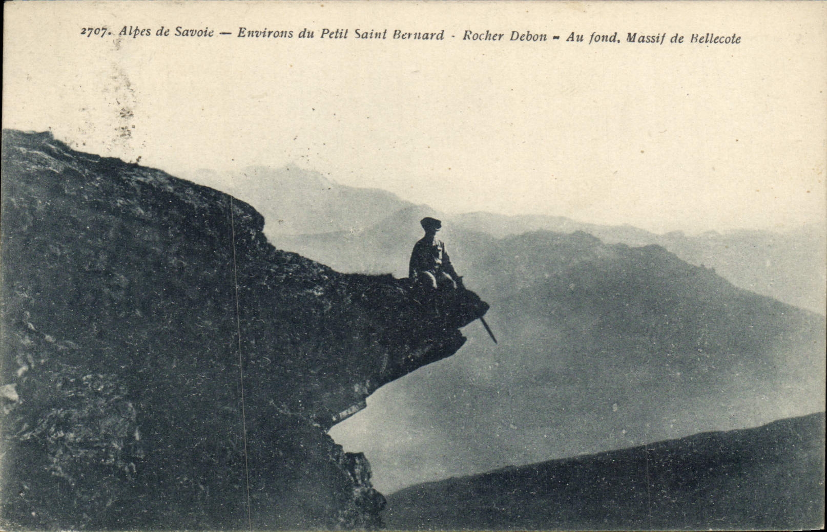 VINTAGE POSTCARD the Alps of Savoy Surroundings of the Small Saint Bernard Rocher Debon At the Massive bottom of Bellecote