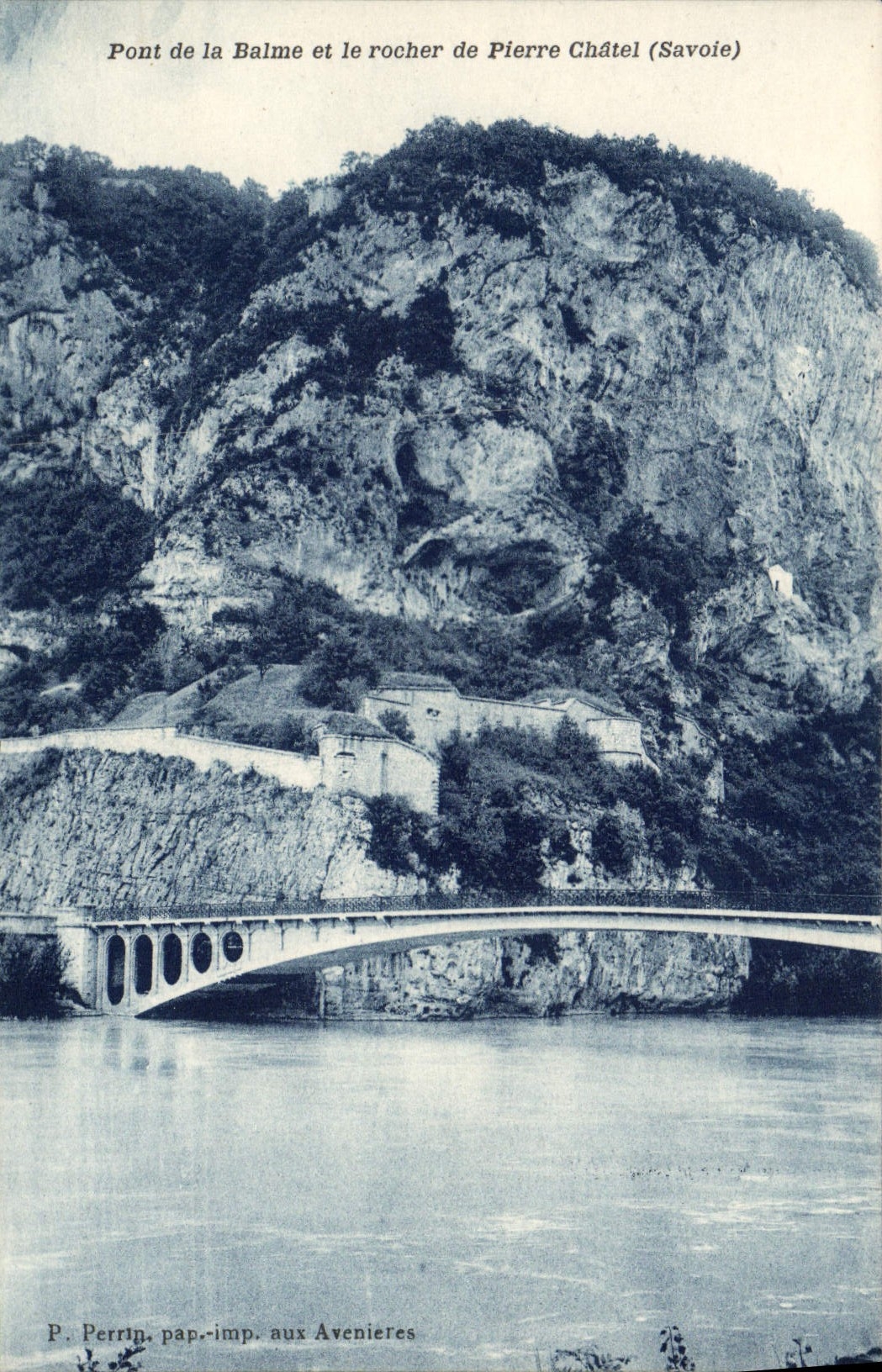 CPA Pont de la Balme et le rocher de Pierre Chatel