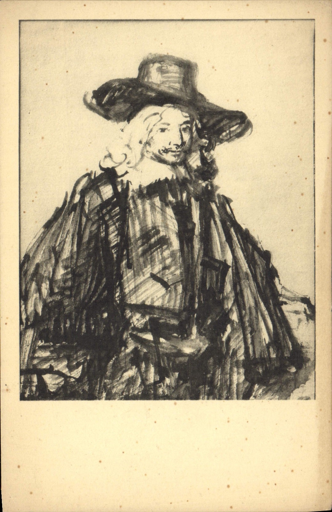 Lumbrera de Mansfiguur Rembrandt Rembrandt de la POSTAL de la VENDIMIA