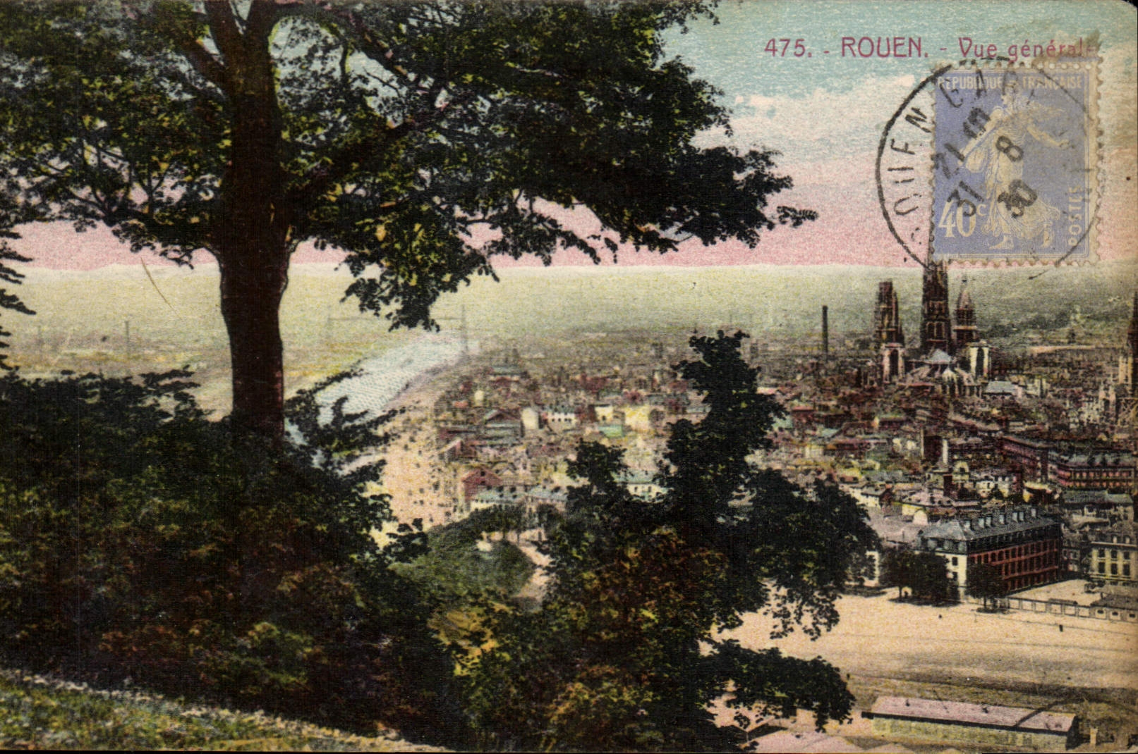 VINTAGE POSTCARD Rouen View