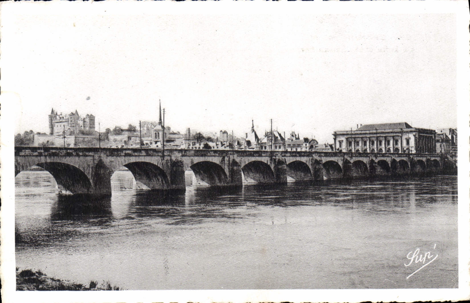 CPM Saumur La Loire e le chateau fort