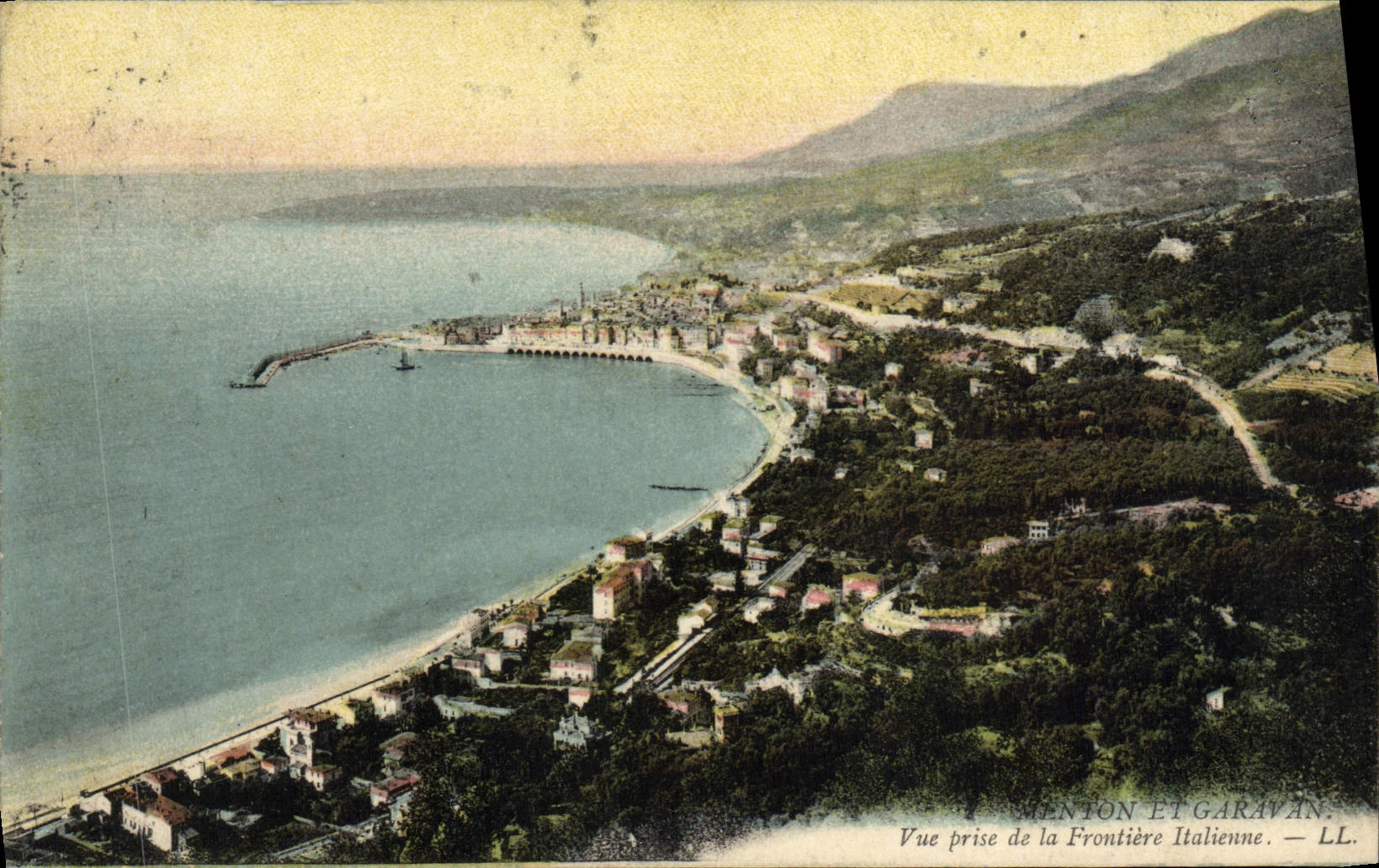 CPA Menton et Garavan Vue prise de la frontiere italienne 