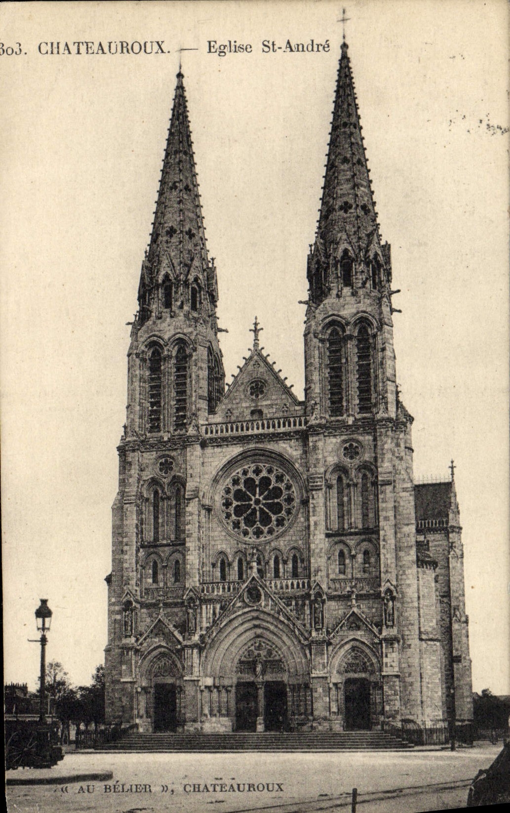 VINTAGE POSTCARD Chateauroux Church St Andre