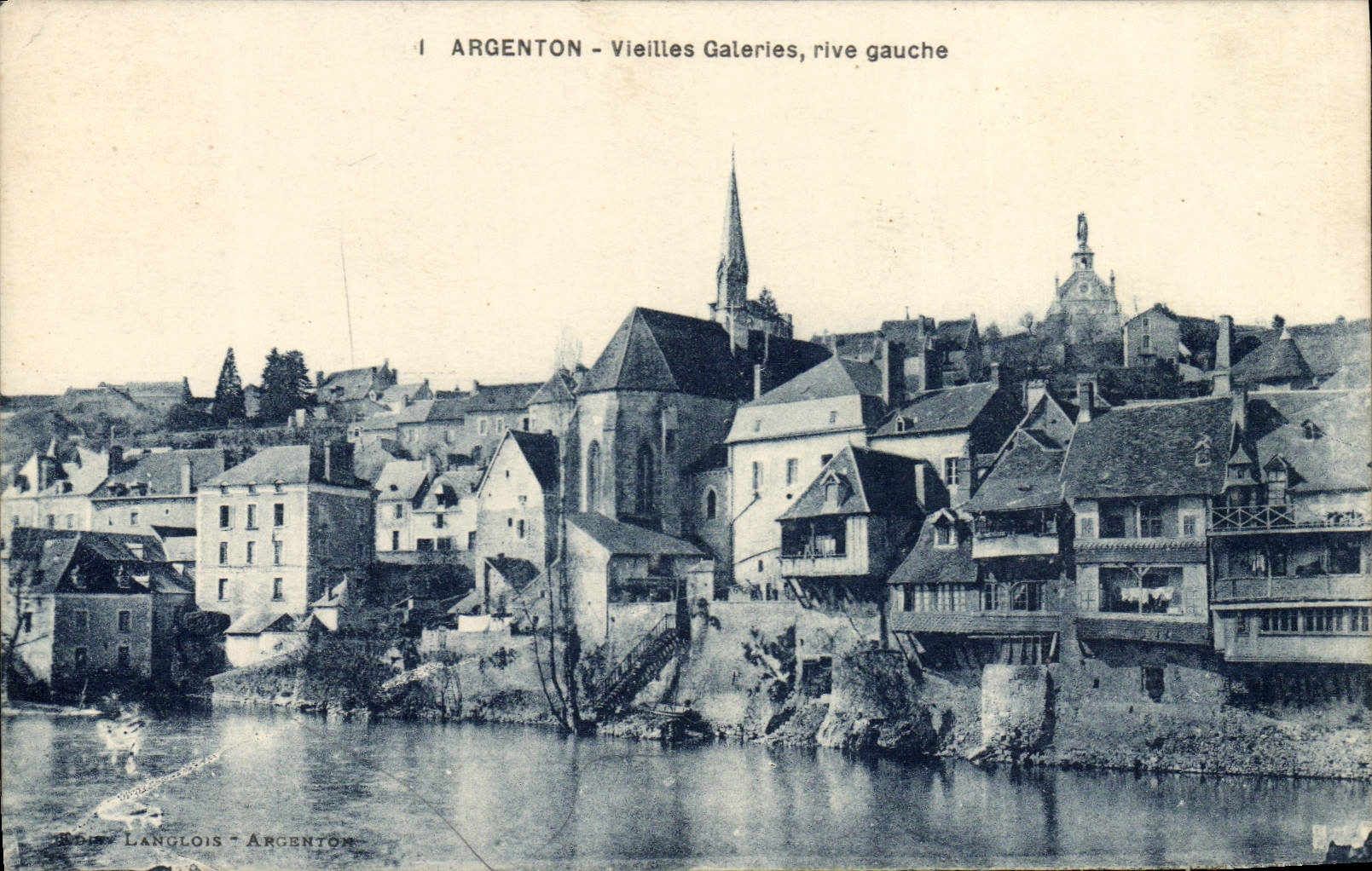 CPA Argenton Vieilles galeries Rive gauche