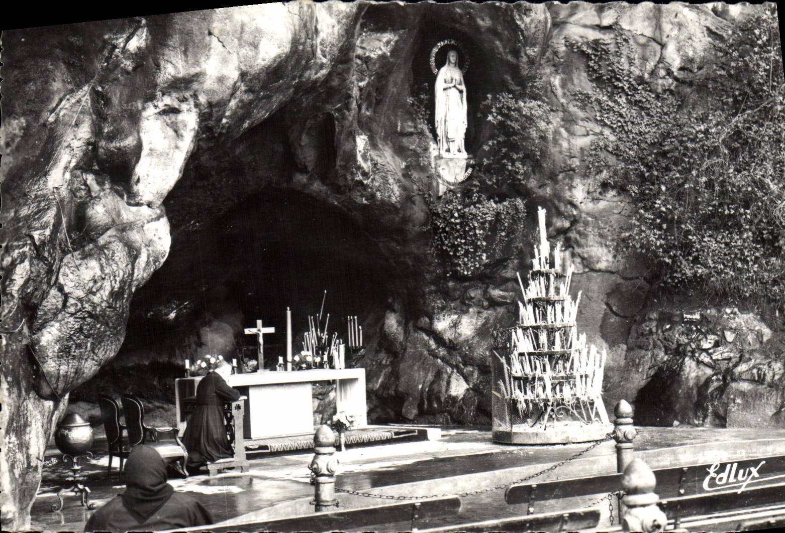 POSTAL MODERNA pesado la cueva milagrosa cuyo el nuevo puente de mármol del horno de los Pyrenees