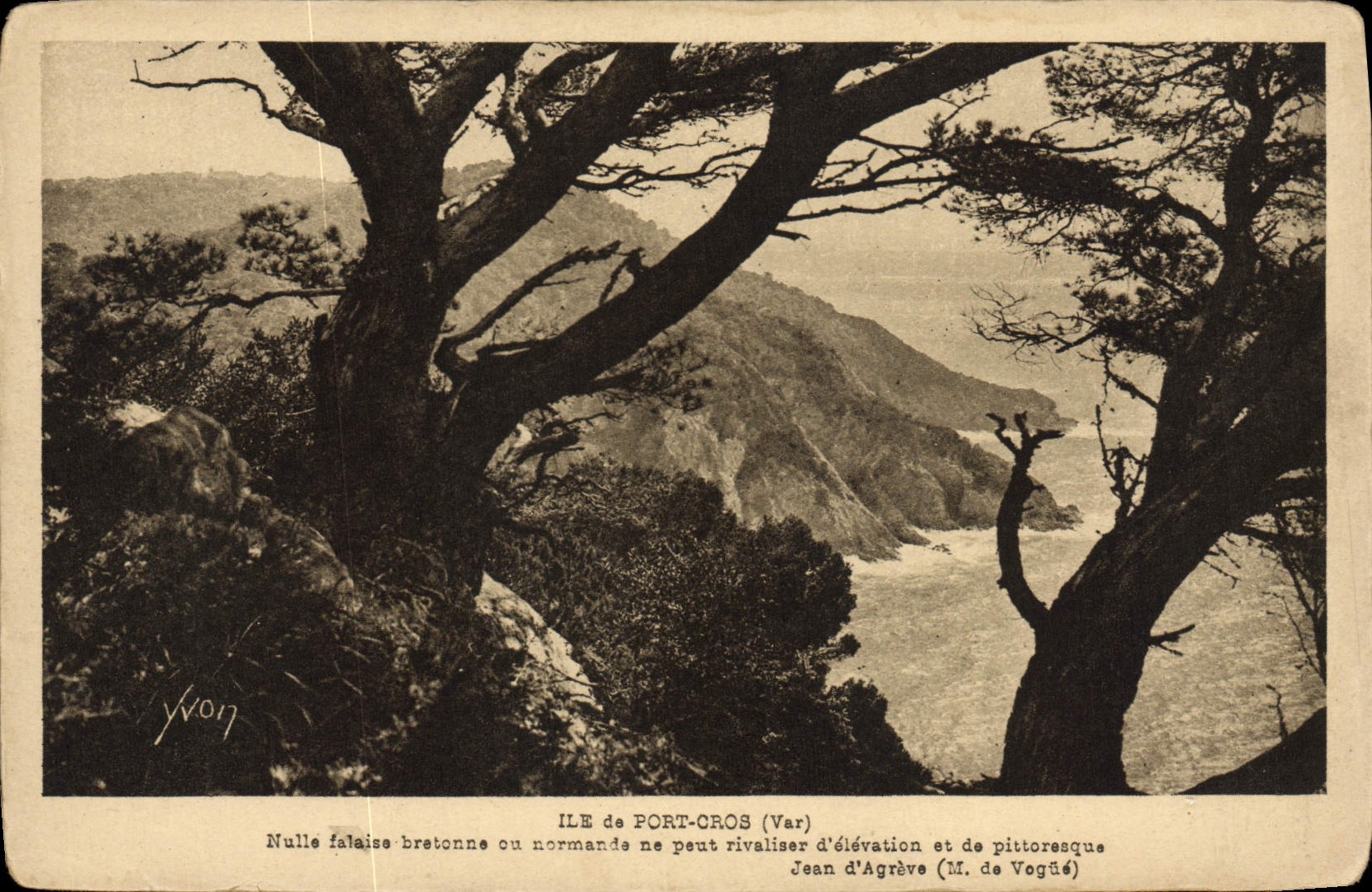 VINTAGE POSTCARD Island Of Port Cross-country race