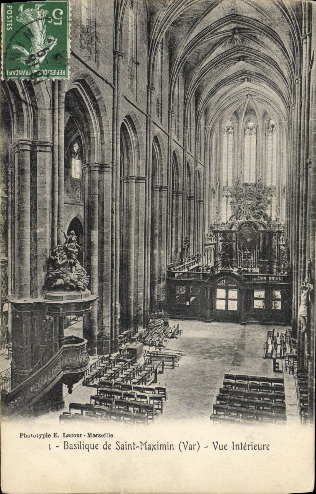 CPA Basilique De Saint Maximin Vue Interieure
