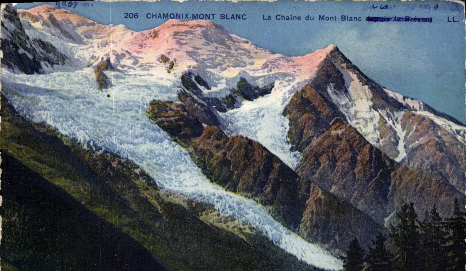 CPA Chamonix Mont Blanc La Chaine Du Mont Blanc