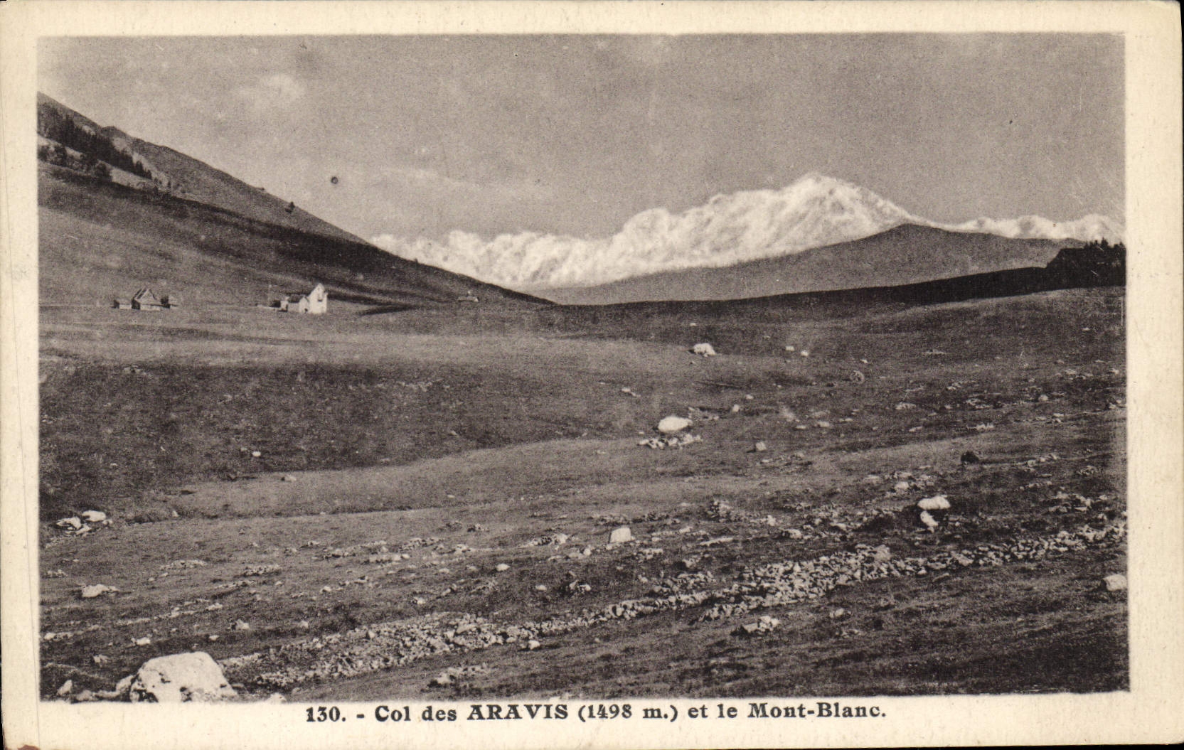 VINTAGE POSTCARD Collar of Aravis Mont Blanc