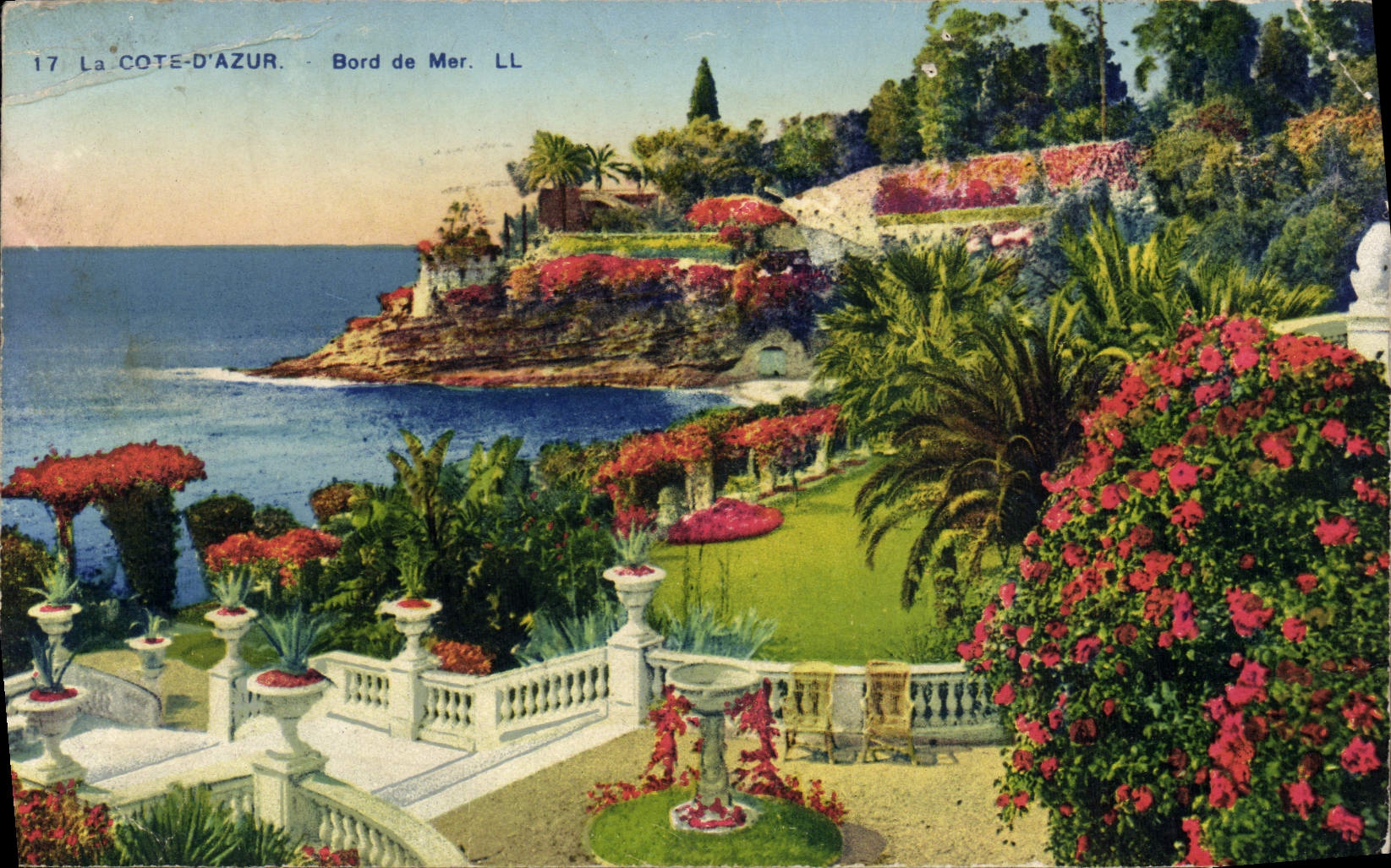 VINTAGE POSTCARD the Dimension Of Azure Seaside