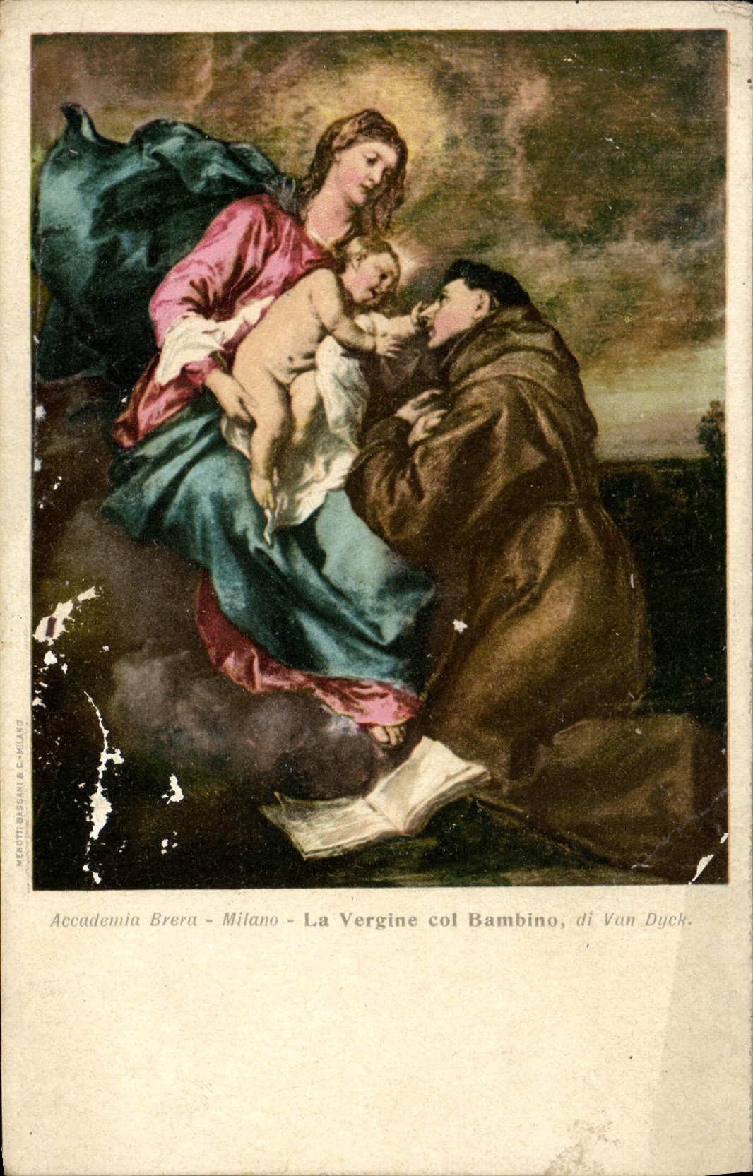 CPA Accademia Brera Milano La Vergine col Bambinon di Van Dyck