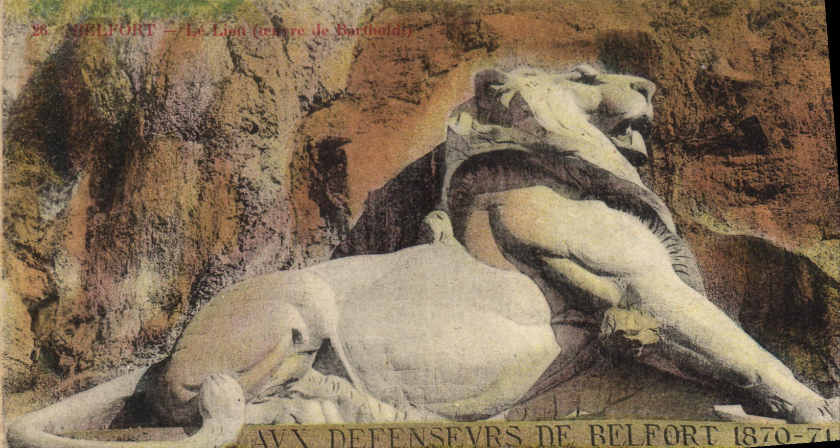 VINTAGE POSTCARD Belfort Lion