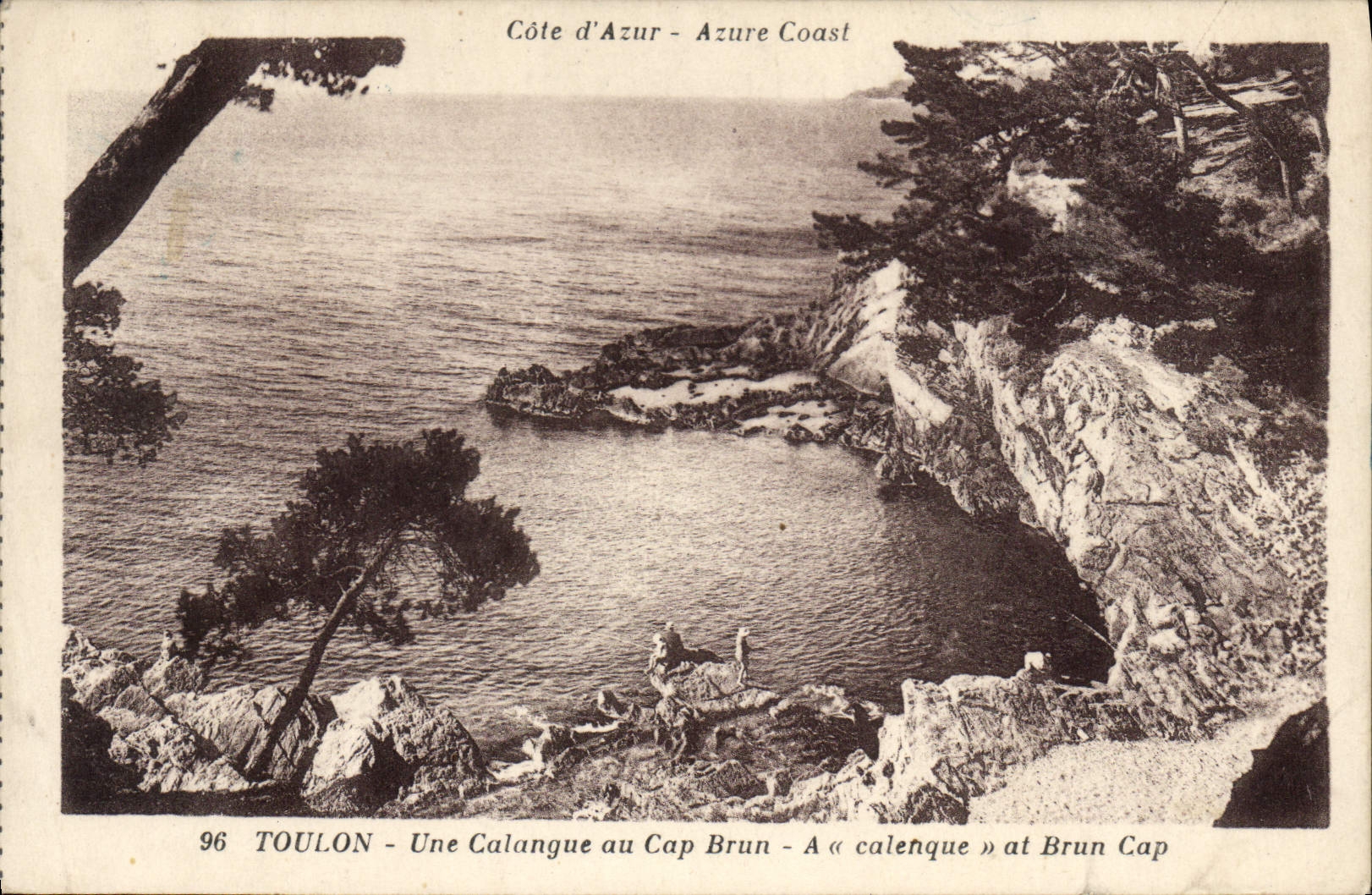 VINTAGE POSTCARD Toulon Calangue in the Brown Cape