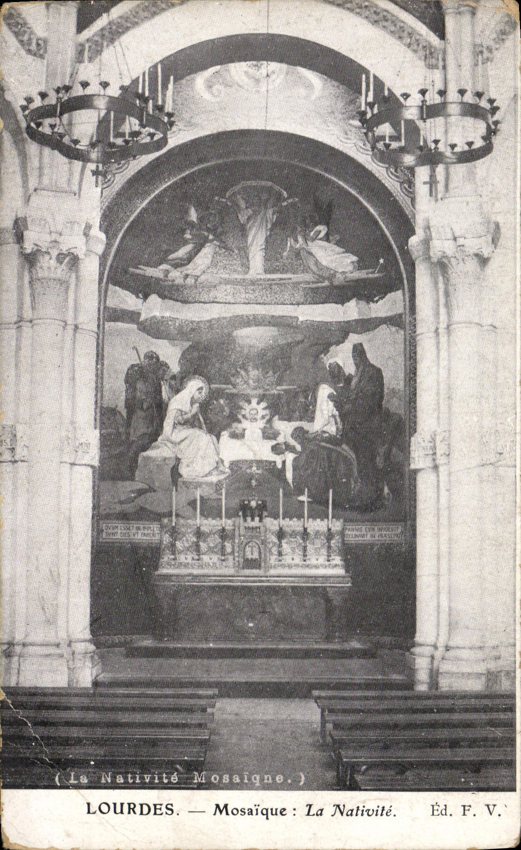 Natividad pesada del mosaico de la POSTAL de la VENDIMIA