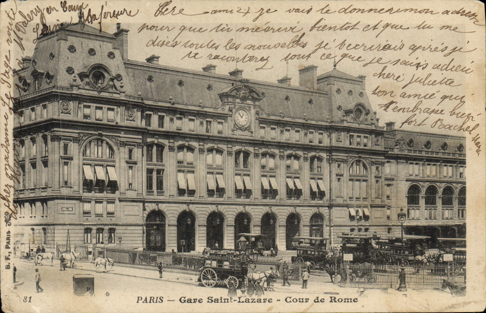 CPA Paris Gare Saint Lazare Cour de Rome