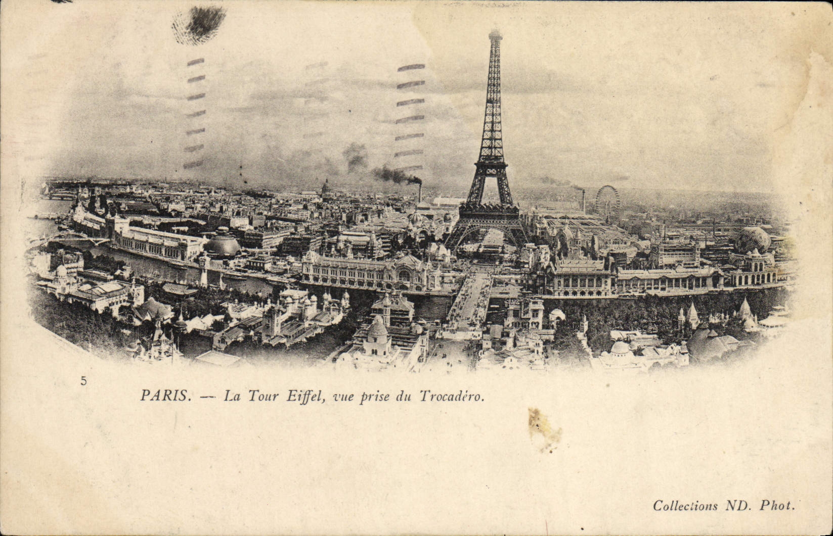 CPA Paris La Tour Eiffel Vue Prise du Trocadero