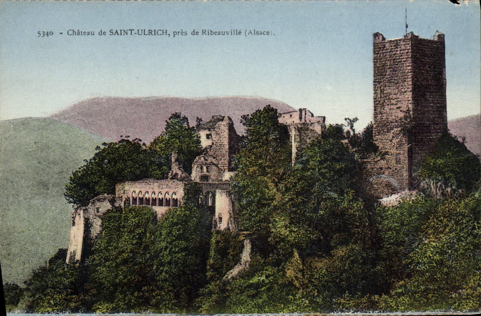 VINTAGE POSTCARD Castle of Ulrich Saint Close to Ribeauville