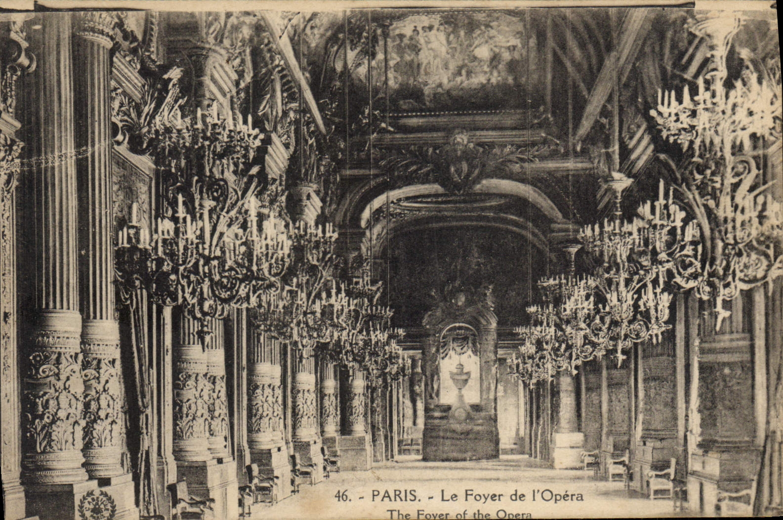 VINTAGE POSTCARD Paris the Hearth of the Opera