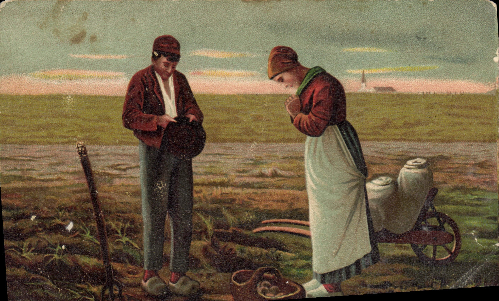 VINTAGE POSTCARD Peasant