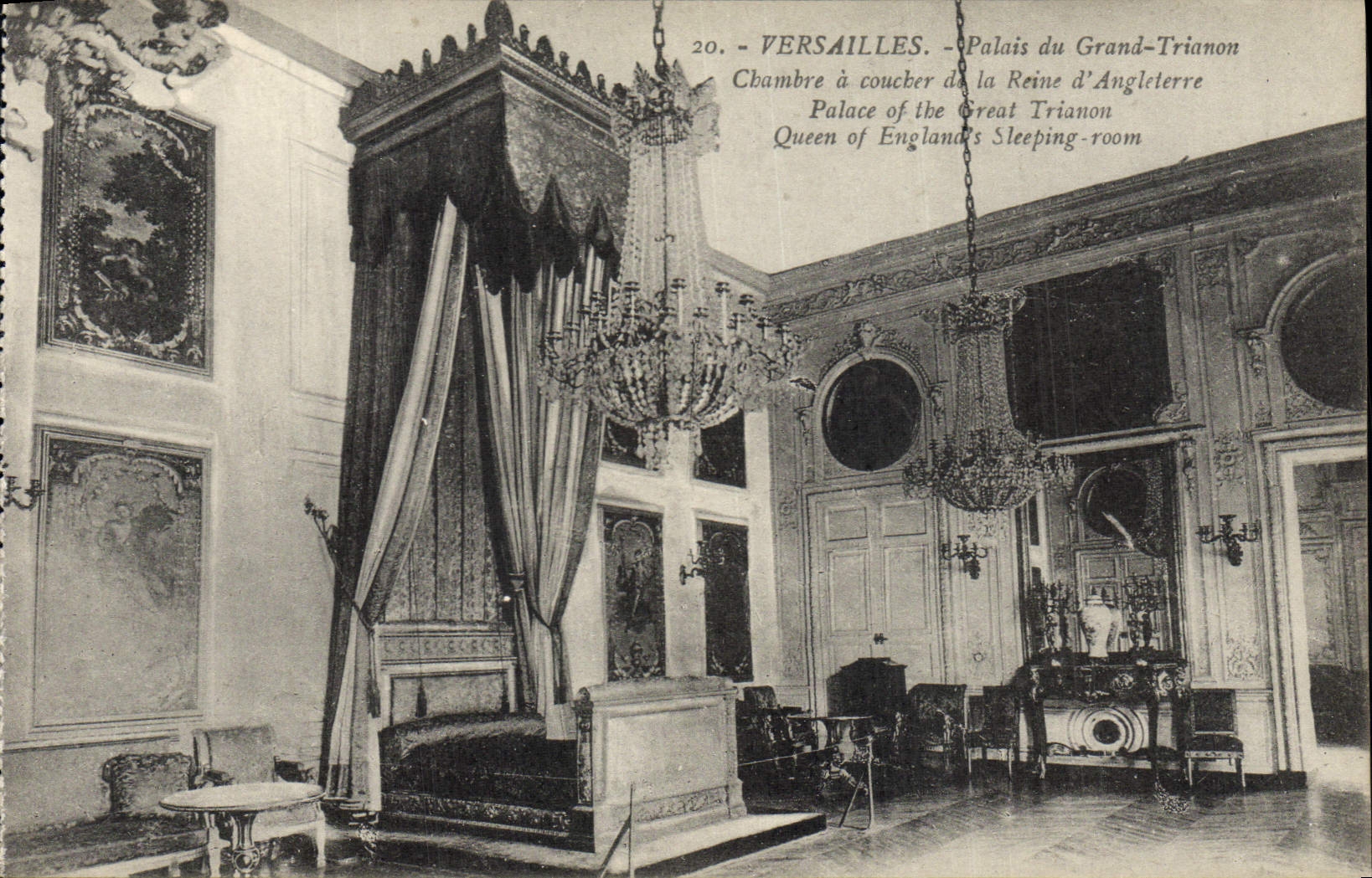 CPA Versailles Palais du Grand Trianon Chambre a coucher de la reine D'Angleterre