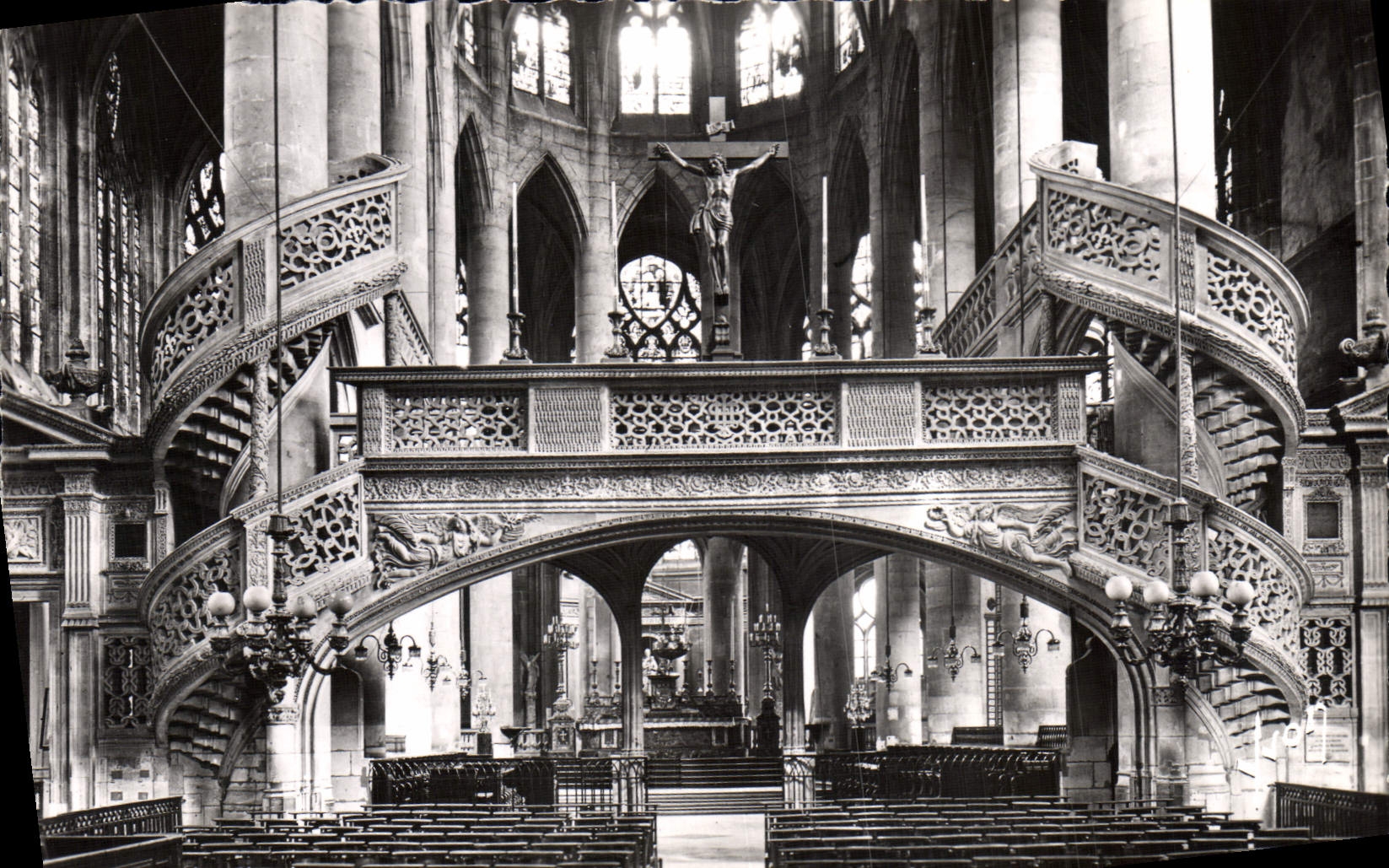 CPM Paris Eglise St Etienne du Mont Le jube