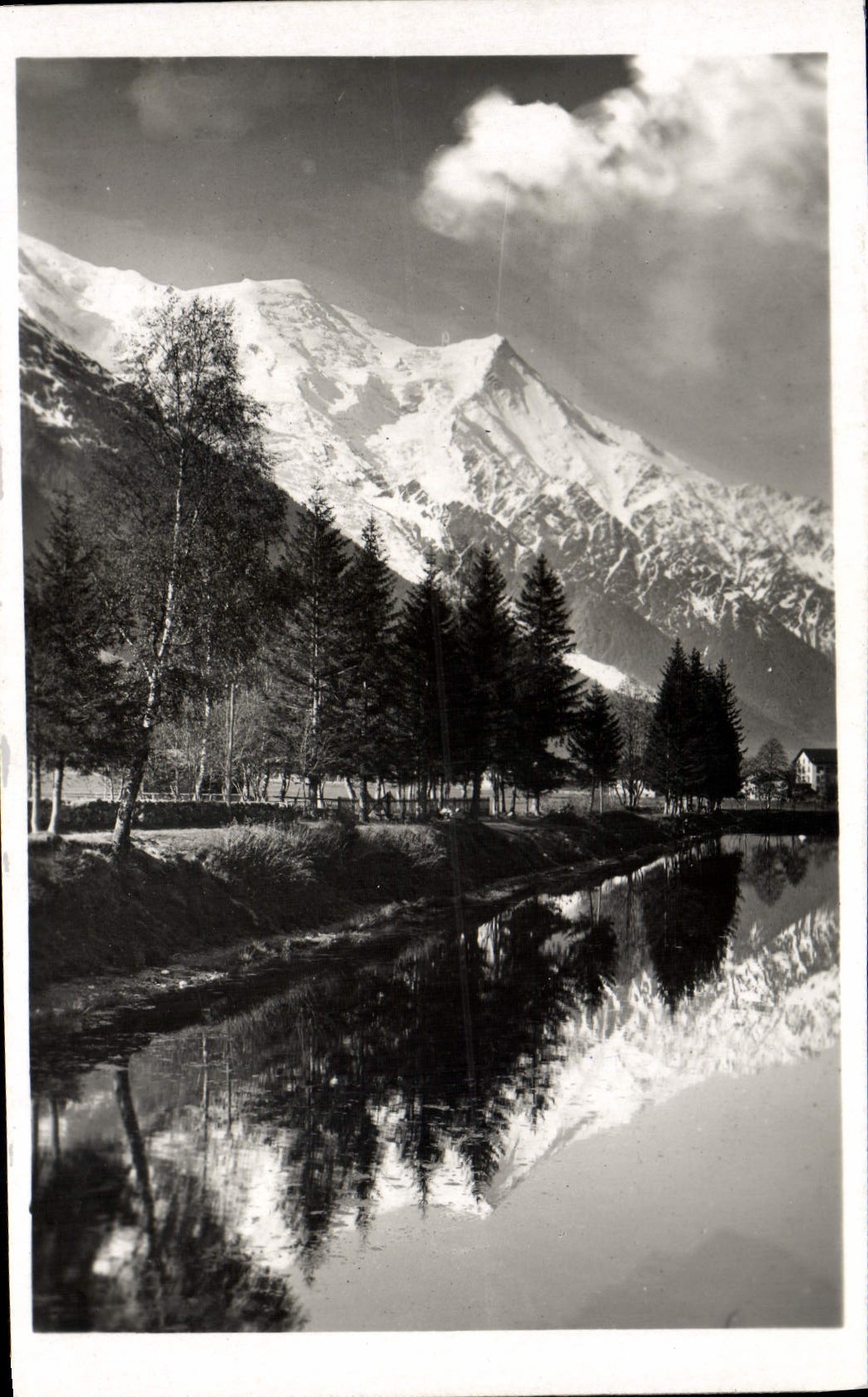 CPM Lac des Praz et le Mont Blanc